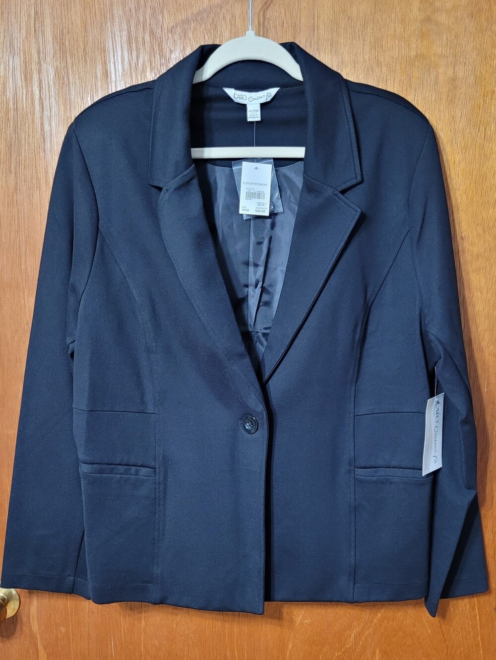 Cato Black Blazer Size 18/20 Stretch NWT (1343)